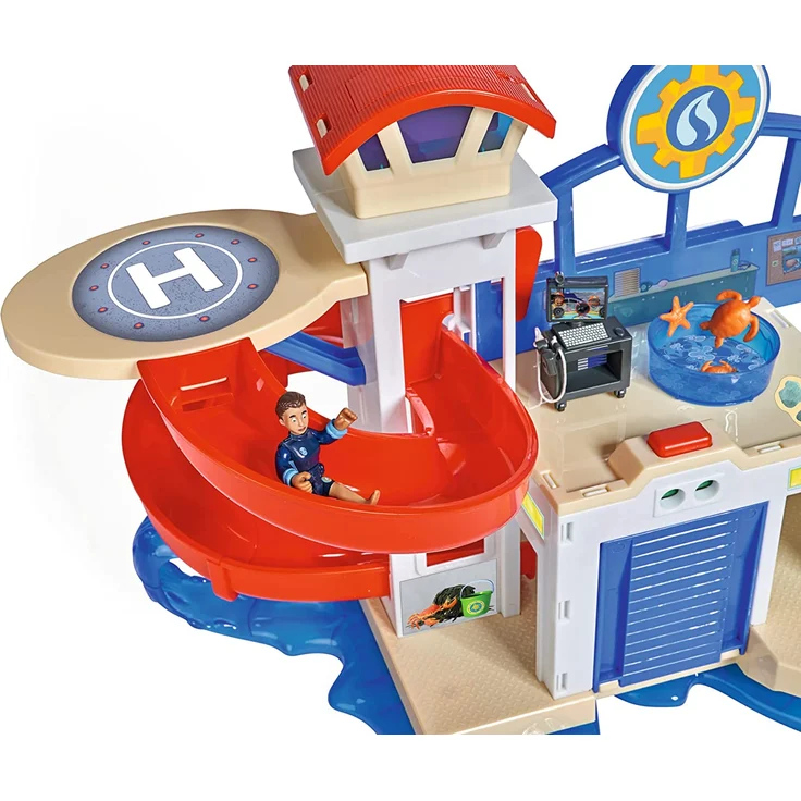 Simba 'Sam Neue Wasserwacht', ab 3 Jahren, mit Hubschrauberlandeplatz, Hovercraft, Rutsche und 2 verschiedenen Sounds, inkl. Figur Jodie und zahlreichem Zubehör – Bild 7