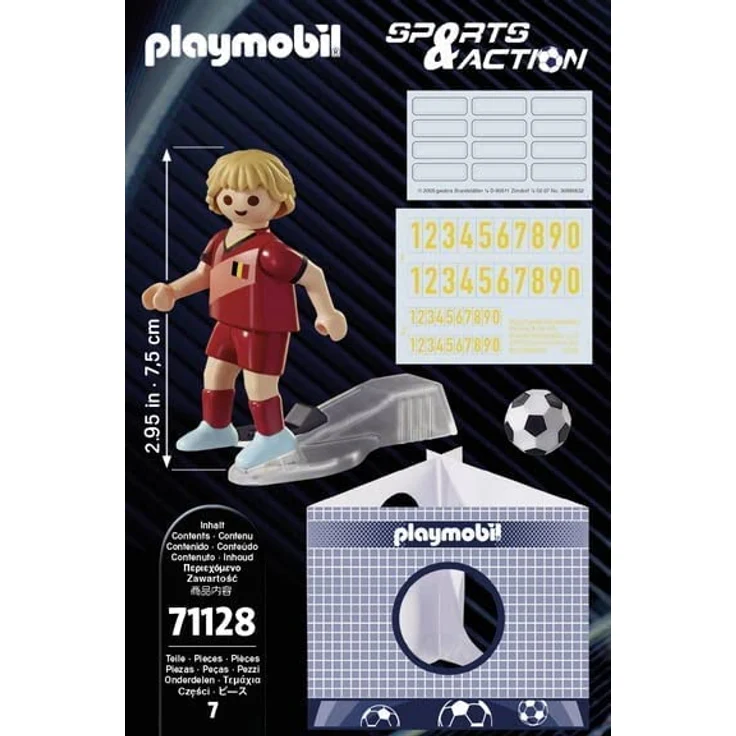 Playmobil Sports & Action 71128 'Fußballspieler Belgien', 7 Teile, ab 5 Jahren – Bild 4