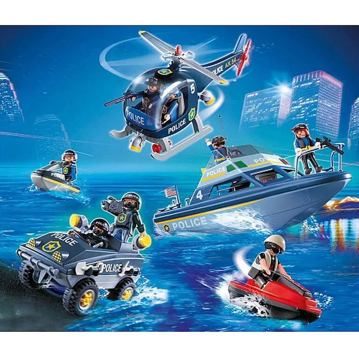 Playmobil City Action 9043 'Polizei Set mit Unterwassermotor', 114 Teile, ab 4 Jahren – Bild 3