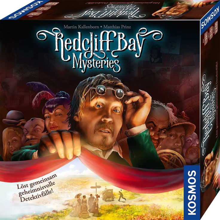 Kosmos Redcliff Bay Mysteries Brettspiel, Löst gemeinsam geheimnisvolle Detektivfälle – Bild 1