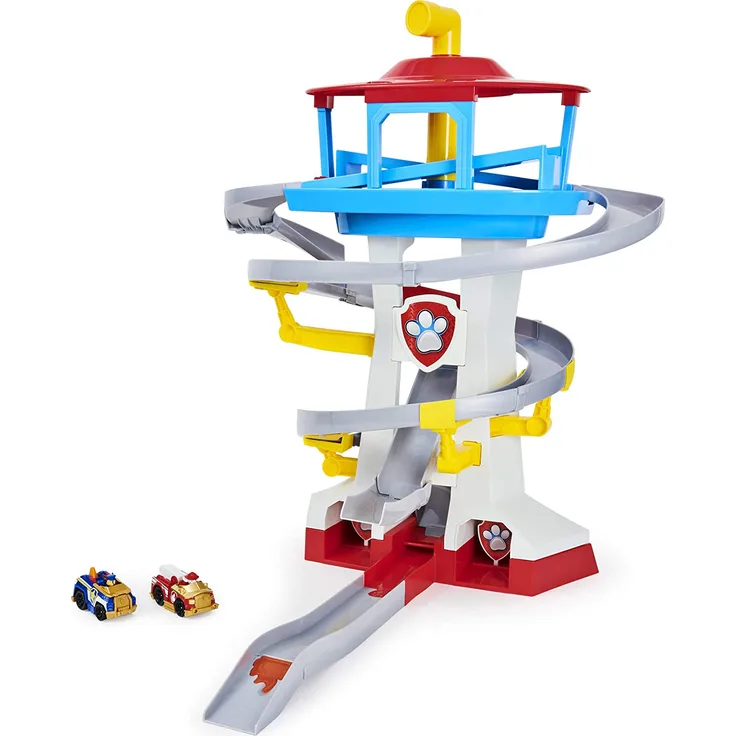 PAW Patrol 6058281 'True Metal Adventure Bay' Spielset inkl. 2 Metallfahrzeugen im Maßstab 1:55