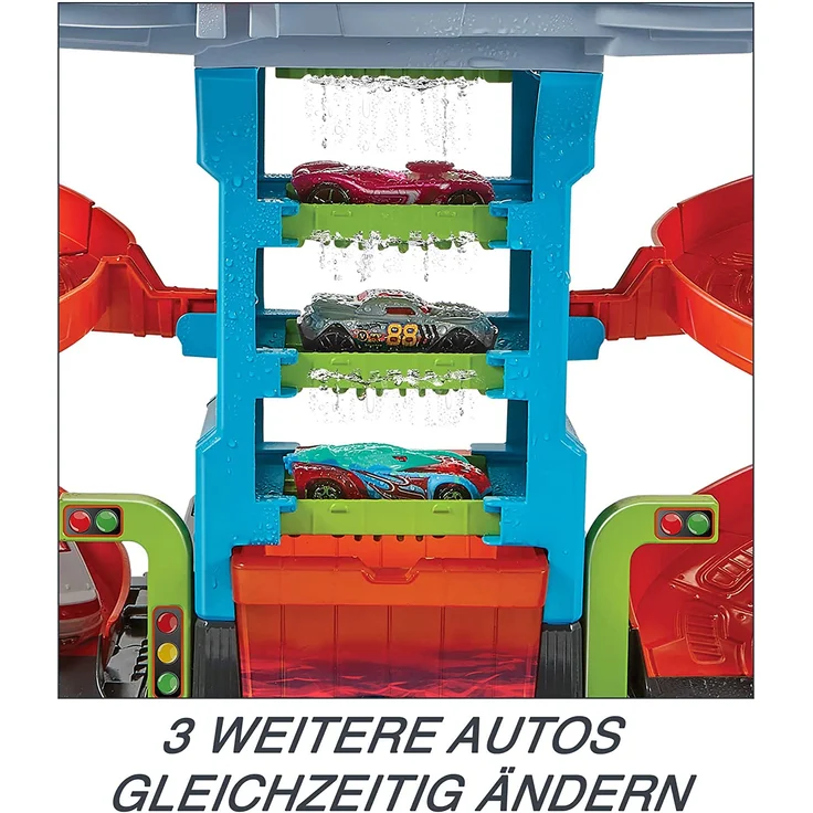 Hot Wheels City Color Shifters 'Mega Tower Auto-Waschanlage', ab 4 Jahren, inkl. 1 Fahrzeug mit Farbveränderung – Bild 4