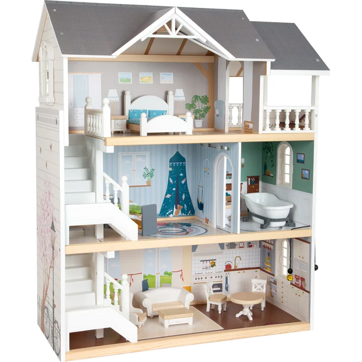 Small Foot 11802 'Puppenhaus Stadtvilla', ab 3 Jahren, 63 x 32 x 76 cm, aus Holz – Bild 1