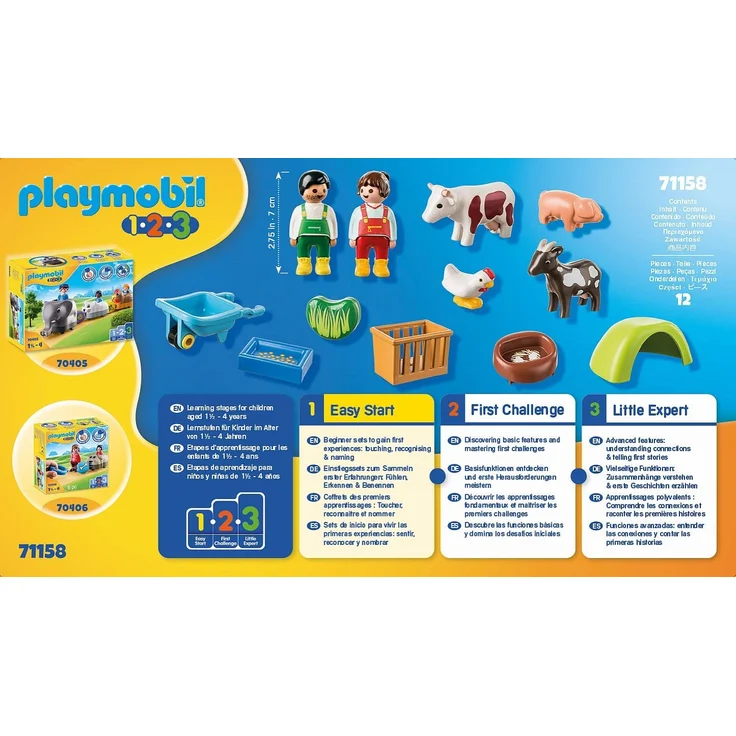 Playmobil 1.2.3 71158 'Spielspaß auf dem Bauernhof', 12 Teile, ab 1,5 Jahren - Preisvergleich – Bild 4