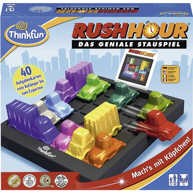 Ravensburger Rush Hour Logikspiel ThinkFun, ab 8 Jahren, 1 Spieler, 76302