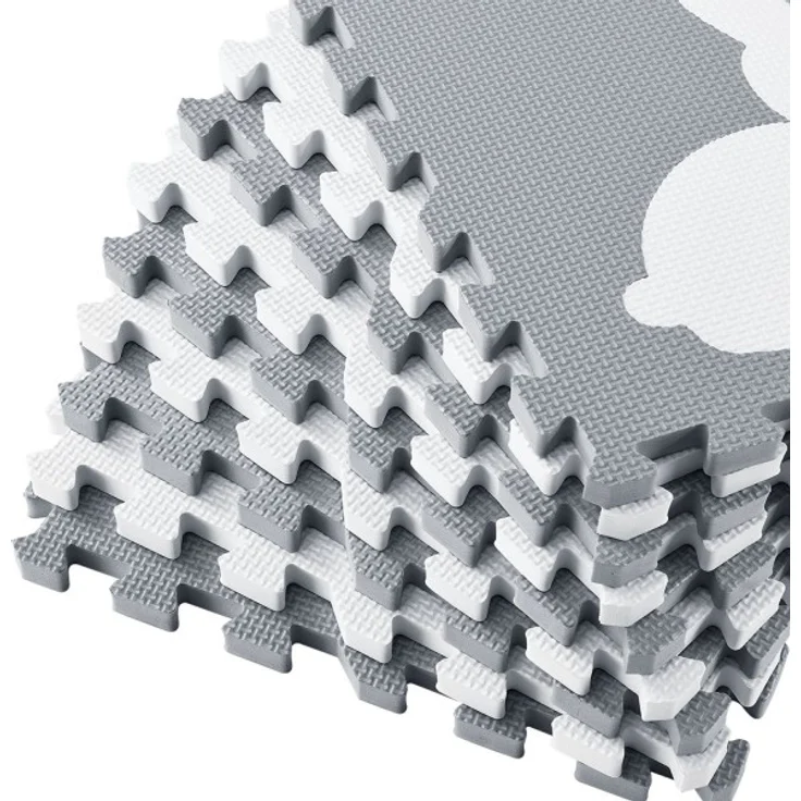 Juskys 'Timon' Puzzlematte, 36 Teile mit 16 Tieren in grau weiß, rutschfest & abwischbar – Bild 8
