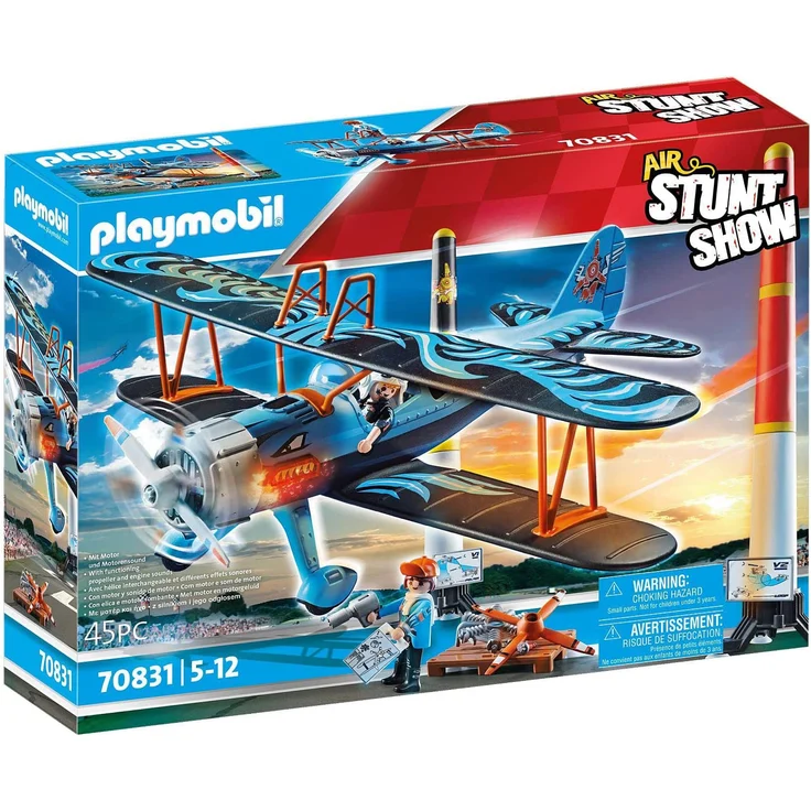 Playmobil Stuntshow 70831 'Doppeldecker Phönix', 45 Teile, ab 5 Jahren – Bild 1