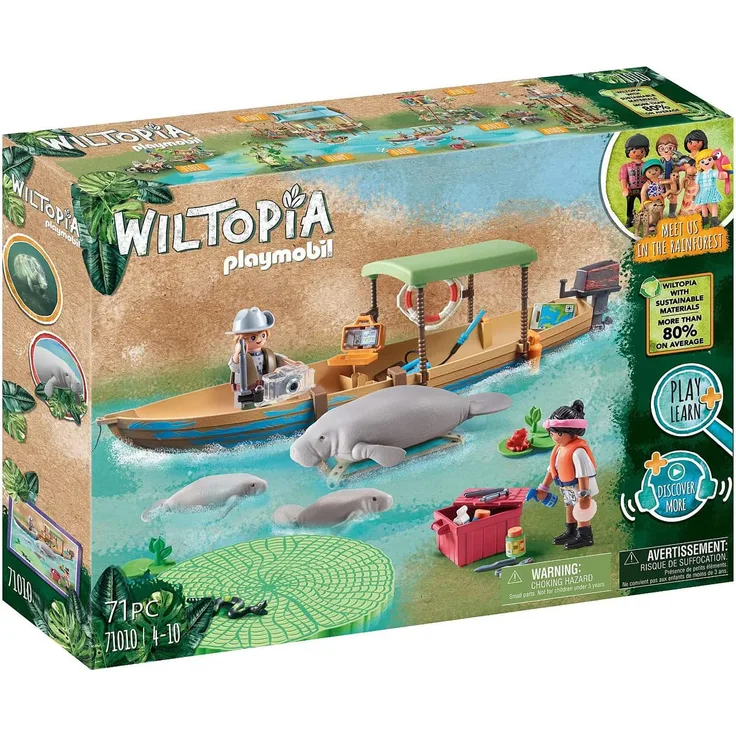 Playmobil Wiltopia 71010 'Bootsausflug zu den Seekühen', 71 Teile, ab 4 Jahren