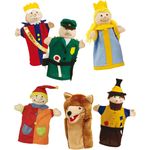 Roba 'Kasperlefiguren aus Stoff', Handpuppenset 6-tlg, ab 3 Jahren, Kasperpuppen für Puppentheater & Rollenspiel