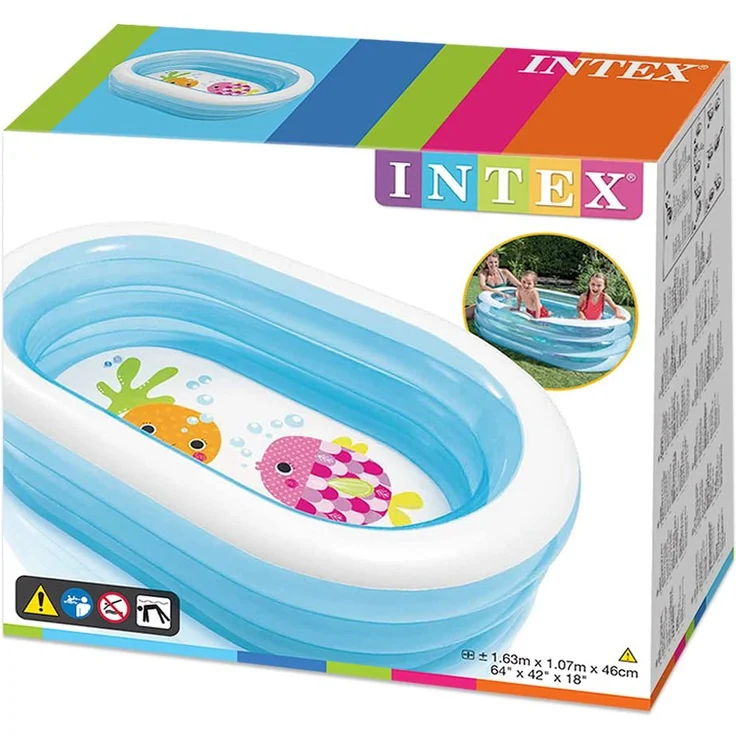 INTEX Ahoi Piraten Pool Kinderpool Babypool Planschbecken Garten Kinder Oval – Bild 4
