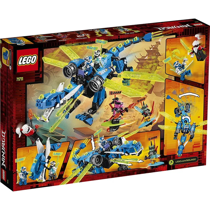 LEGO NINJAGO 71711 'Jays Cyber-Drache', 518 Teile, ab 8 Jahren, Mech, inkl. Minifiguren Digi Jay, Digi Nya, Unagami, Hausner und Richie – Bild 7