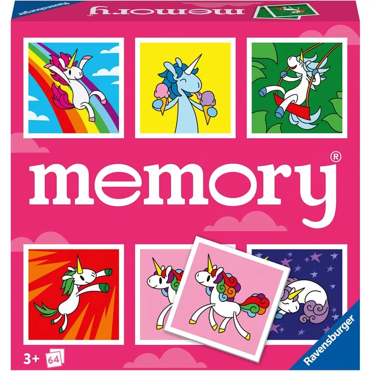 Ravensburger memory® Einhörner - 20924 - der Spieleklassiker für Einhorn-Fans, Merkspiel für 2-8 Spieler ab 3 Jahren