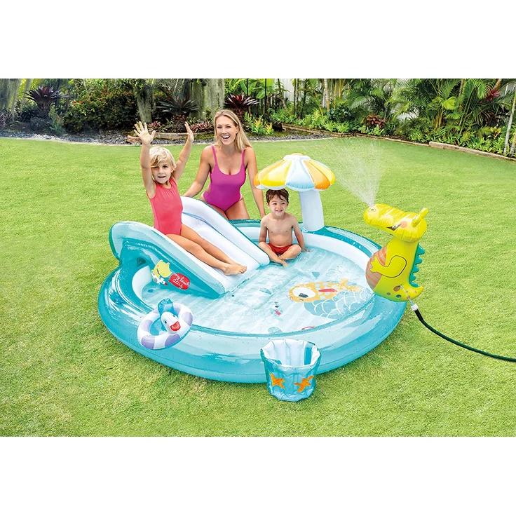 Intex 'Gator Play Center' Planschbecken, 201 x 170 x 84 cm, ab 3 Jahren, inkl. Rutsche und weiterem Zubehör – Bild 6