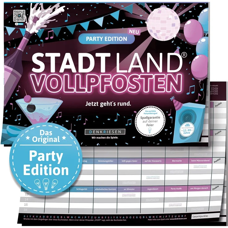 VOLLPFOSTEN® - Party Edition STADT LAND VOLLPFOSTEN® - PARTY EDITION - ""Jetzt geht’s rund. "" – Bild 1