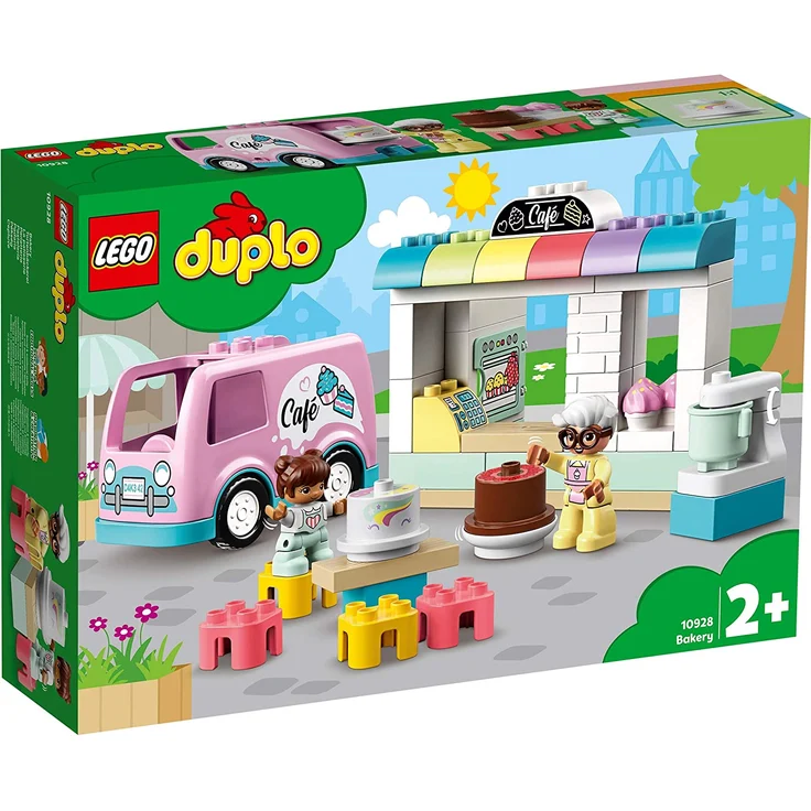 LEGO DUPLO 10928 'Tortenbäckerei', 46 Teile, ab 2 Jahren, Spielset mit Café-Wagen, Kuchen und Cupcakes, große Steine für Kleinkinder – Bild 2