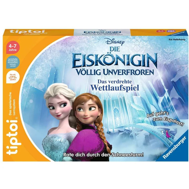 Ravensburger tiptoi Spiel 00116 'Disney Die Eiskönigin - Völlig Unverfroren: Das verdrehte Wettlaufspiel ' Quizspiel, ab 4 Jahren, 1-4 Spieler, ca. 20 Minuten Spielzeit – Bild 2