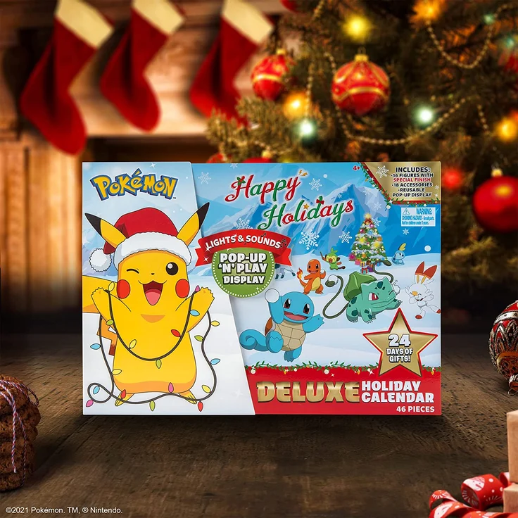 Pokemon Deluxe Adventskalender Holiday 2021 Calendar Feiertagskalender 24 Türen / 46 Teile – Bild 6