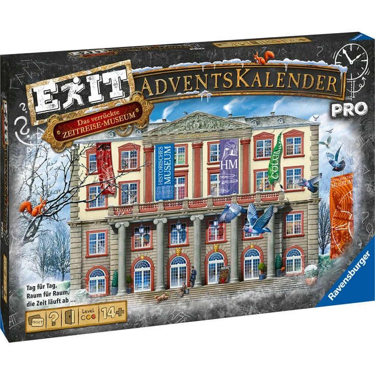Ravensburger 18958 'EXIT Adventskalender pro - Das verrückte Zeitreisemuseum', mit 52 Rätselkarten, ab 14 Jahren – Bild 3
