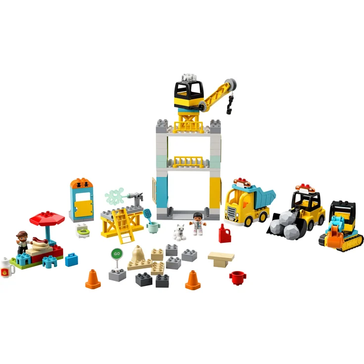 LEGO DUPLO 10933 'Große Baustelle mit Licht und Ton', 123 Teile, ab 2 Jahren – Bild 2