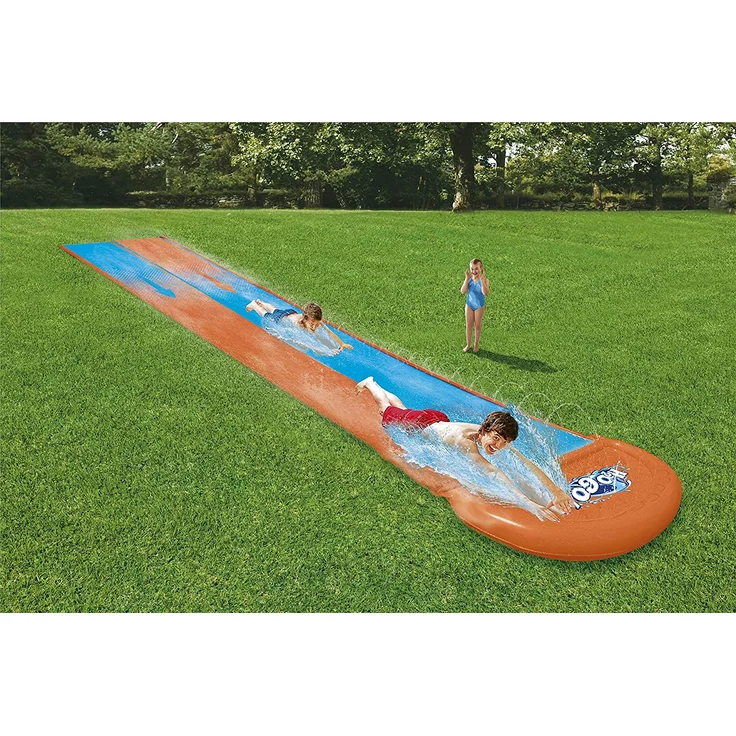 Bestway H2OGO! 'Double' Doppel-Wasserrutsche, 488 x 138 cm, integrierter Wassersprinkler, einfacher Anschluss an Gartenschlauch – Bild 2