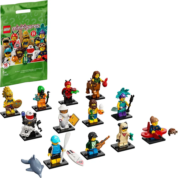 LEGO Minifigures 71029 'Minifiguren Serie 21', 8 Teile, ab 5 Jahren - 1x Minifigur, zufällige Auswahl
