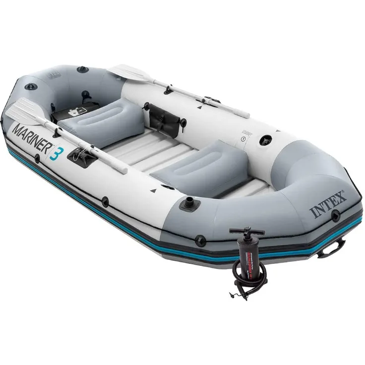 Intex 68373NP 'Mariner 3', Schlauchboot Set, inkl. 2 Paddel, geeignet für 3 Personen, max. belastbar bis 300 kg