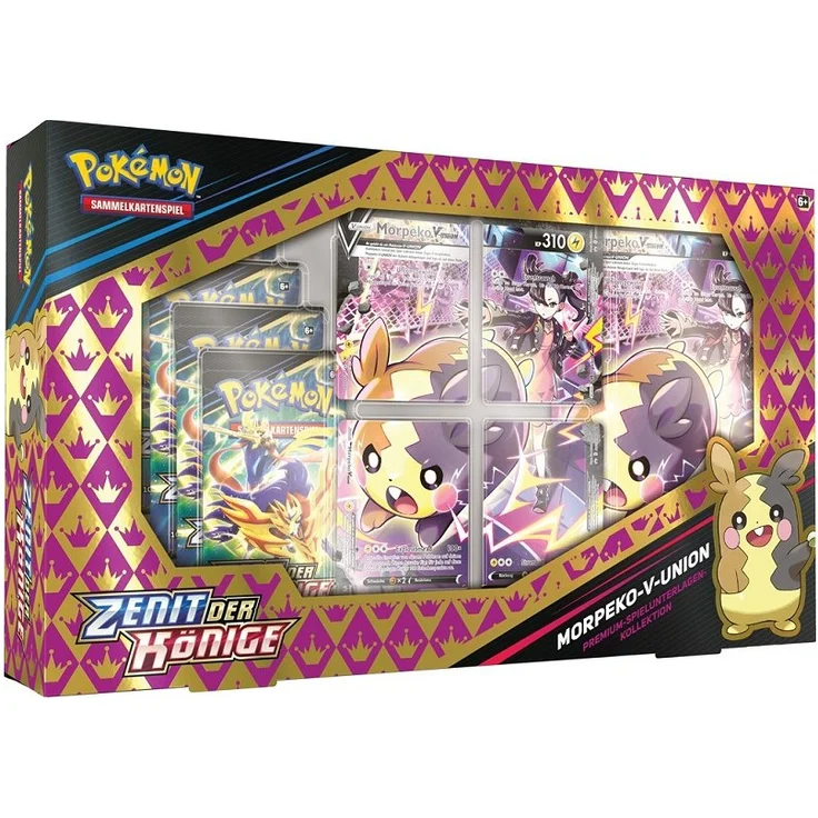 Pokemon Zenit der Könige: Morpeko-V-UNION Premium Spielunterlagen Kollektion (deutsch) - 4 Booster Packs – Bild 1