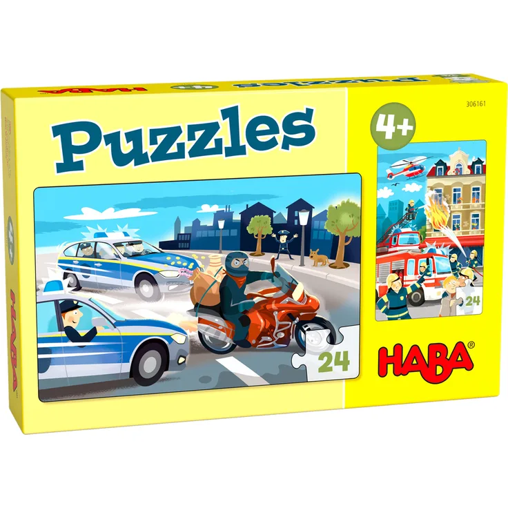 HABA Puzzles 24 Teile Im Einsatz 2 Motive