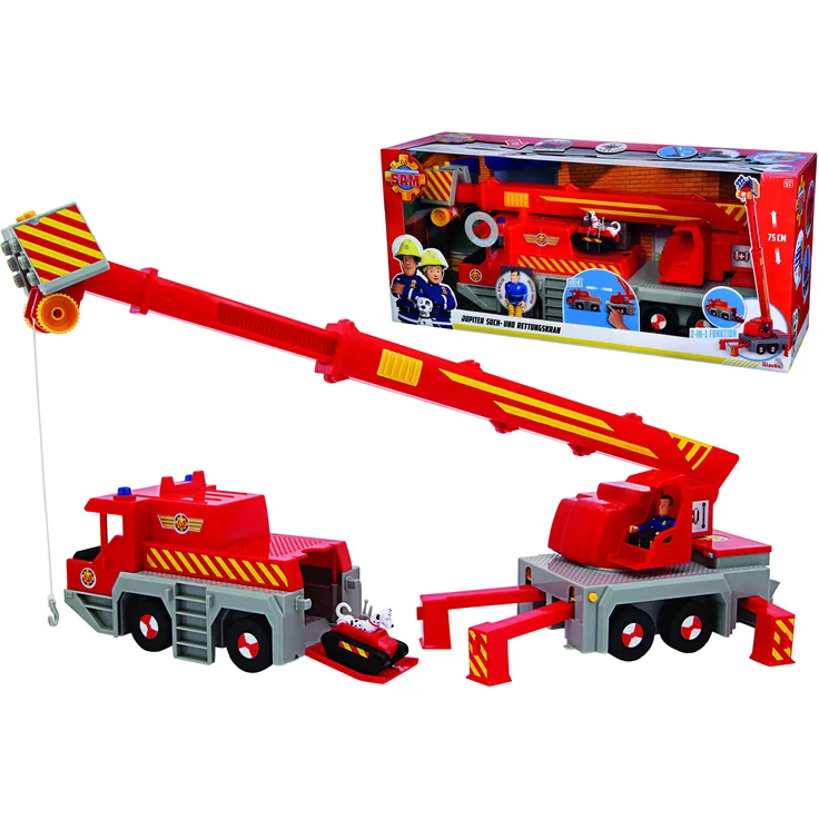 Feuerwehrmann Sam 2-in -1 Rettungskran Spielfahrzeug