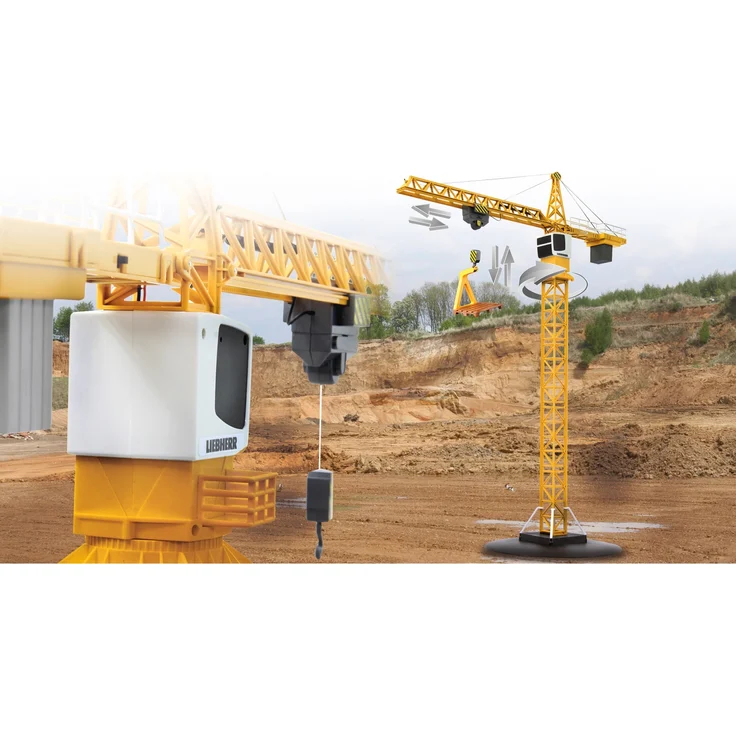 Jamara 405109 'Turmdrehkran Liebherr' 2,4 GHz, viele Funktionen, ferngesteuerter Kran für kleine und große Baumeister – Bild 4