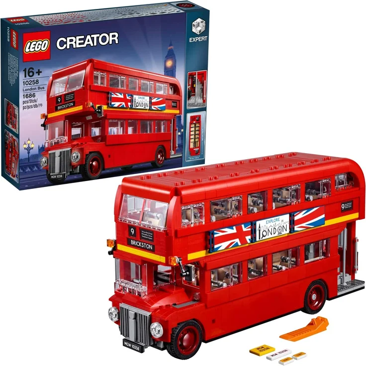 LEGO Creator Expert 10258 'Londoner Bus', 1686 Teile, ab 16 Jahren, Doppeldeckerbus mit authentischen Details – Bild 1
