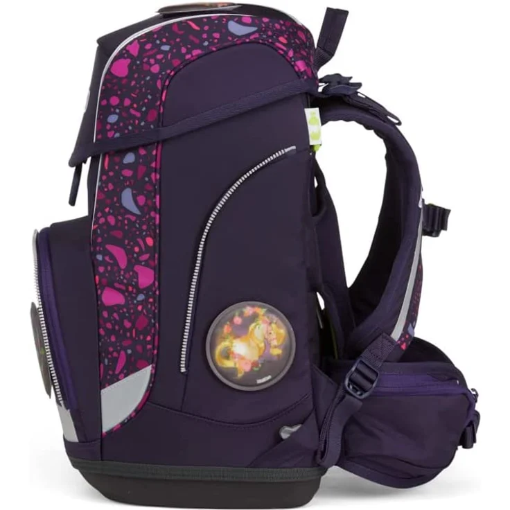 Ergobag Cubo 'PferdeflüstBärer', 5 tlg. Schulranzen-Set, 19 Liter, dunkelblau/lila – Bild 3
