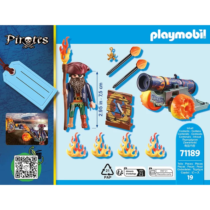 Playmobil Pirates 71189 'Pirat mit Kanone', 19 Teile, ab 4 Jahren – Bild 4