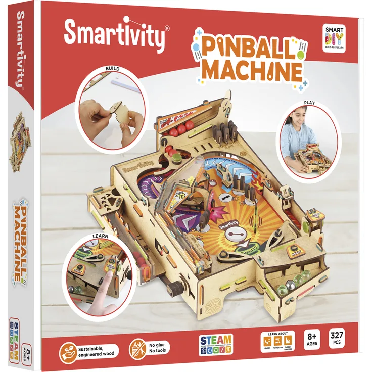 SmartGames 'Pinball Machine' Bausatz, 327 Teile, ab 8 Jahren, kein Kleber erforderlich