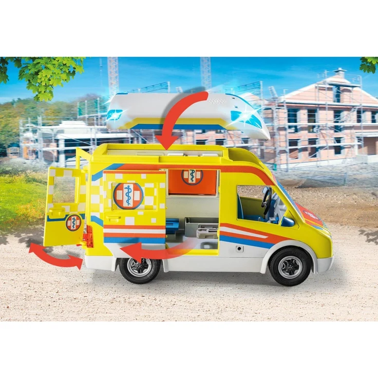 PLAYMOBIL City Life 71202 'Rettungswagen mit Licht und Sound', 67 Teile, ab 4 Jahren – Bild 3