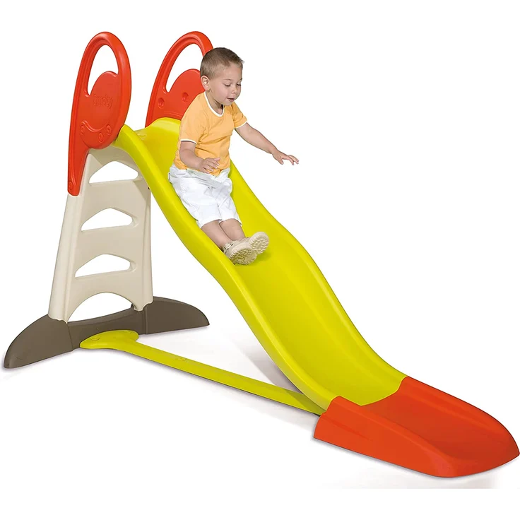 Smoby 'XL Doppel-Wellen-Rutsche', 237 x 142 x 112 cm, inkl. Anschluss für den Gartenschlauch, ab 3 Jahren, limette/rot – Bild 3