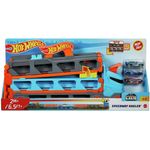 Mattel GVG37 Hot Wheels 2-in-1 Rennbahn Transporter, 1,8 Meter Streckenlänge, ab 4 Jahren