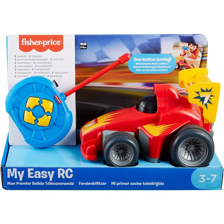 Fisher Price GVY94 - Fernlenkflitzer, ferngesteuertes Auto in rot, Motorikspielzeug mit Fernbedienung, Kinder Spielzeugauto ab 3 Jahren – Bild 4