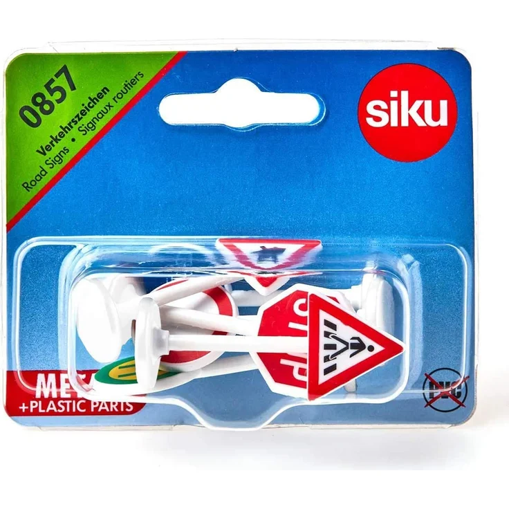 Siku 0857, Verkehrszeichen-Set, 6-teilig, Metall/Kunststoff, multicolor, Einfache Integration in Siku-Spielwelten – Bild 3