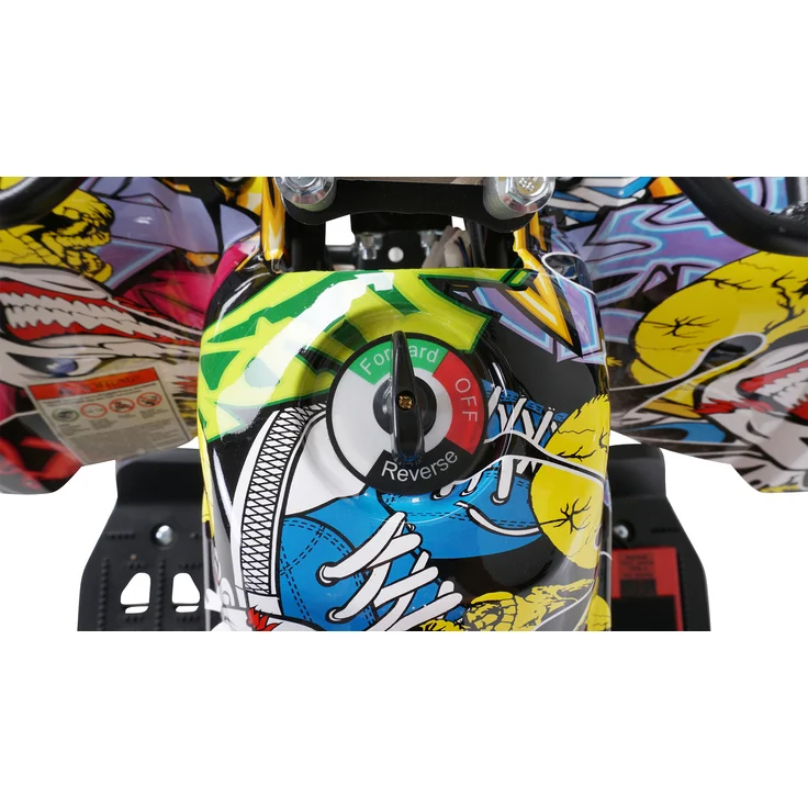 Elektro Quad Miniquad Kinder Atv Torino 1000Watt Pocketquad Racer Kid Pocketbike (Gelb Graffiti) – Bild 9