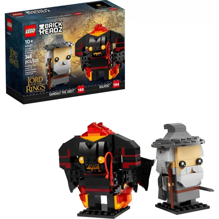 Lego BrickHeadz 40631 'Gandalf der Graue und Balrog', 348 Teile, ab 10 Jahren – Bild 1