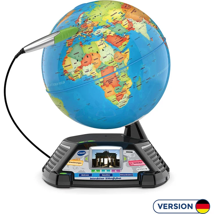 VTech 80-605404 School & Go 'Interaktiver Videoglobus', Lernglobus mit ca. 600 Videos zu einer Vielzahl an Themen – Bild 1