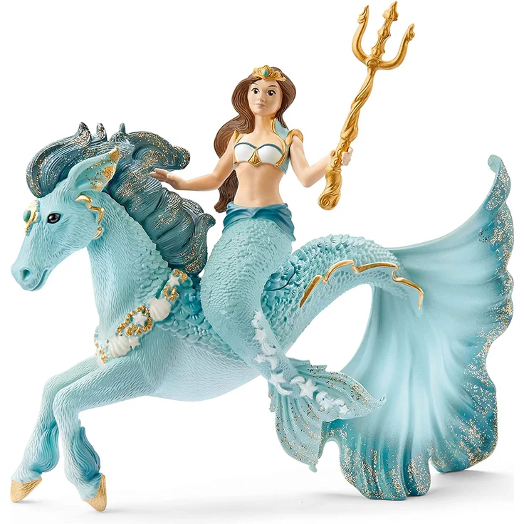 Schleich Bayala 70594 Meerjungfrau-Eyela auf Unterwasserpferd Spielfigur - Preisvergleich – Bild 1