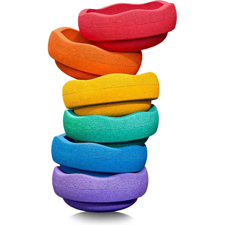 Stapelstein 'Rainbow Classic 6', 6 Stk., mehrfarbig, 27,5 cm Durchmesser, ab 1 Jahr – Bild 3