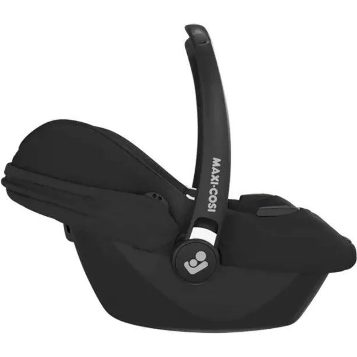 Maxi-Cosi 'CabrioFix i-Size', Federleichte i-Size Babyschale, Gruppe 0+ Kindersitz inkl. Sonnenverdeck und Neugeborenen Einlage, nutzbar ab ca. 40 bis 75 cm, ca. 0-12 kg, Essential Black – Bild 2