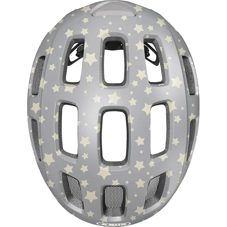 Abus 'Youn-I 2.0' Kinderfahrradhelm grey star matt/shiny, Kopfumfang 48-54 cm, mit integriertem LED-Rücklicht – Bild 4