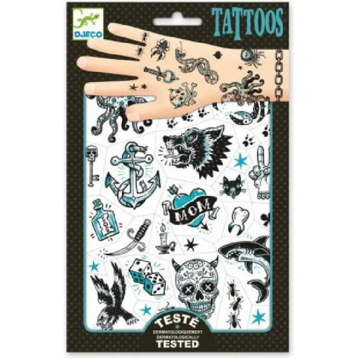 2 Bögen "Dark Side" Tattoos, von Djeco