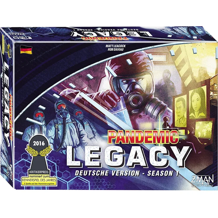 Asmodee 'Pandemic Legacy Season 1' Brettspiel, ab 13 Jahren, 2 - 4 Spieler, 60 min Spielzeit, Kennerspiel des Jahres 2016
