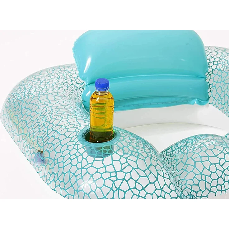 Bestway Schwimmsessel 'Flip-Kissen', 102 x 94 cm, maximal belastbar bis 90 kg, inkl. Getränkehalter – Bild 3