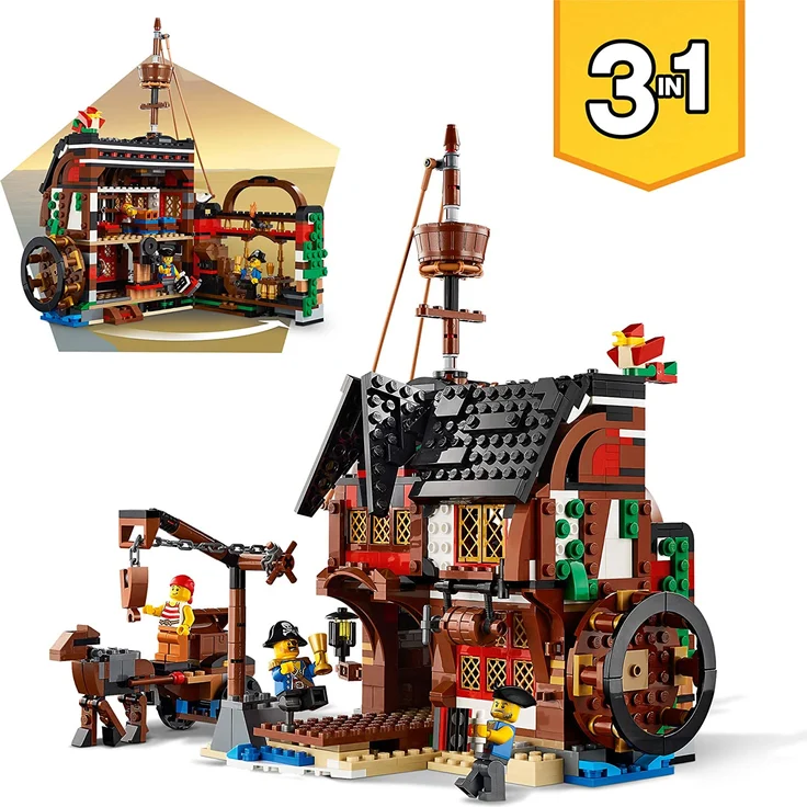 LEGO Creator 3-in1 31109 'Piratenschiff', 1264 Teile, ab 9 Jahren, drei Modelle in einem Set – Bild 3